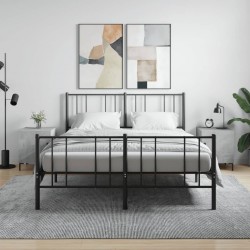 Sonata H Нощни шкафчета 2 бр бетонно сиво 40x40x50 см инженерно дърво - Noptiere