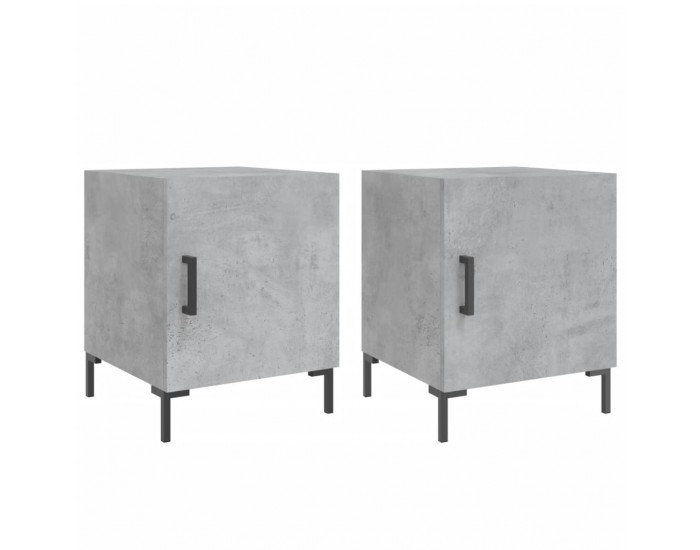 Sonata H Нощни шкафчета 2 бр бетонно сиво 40x40x50 см инженерно дърво