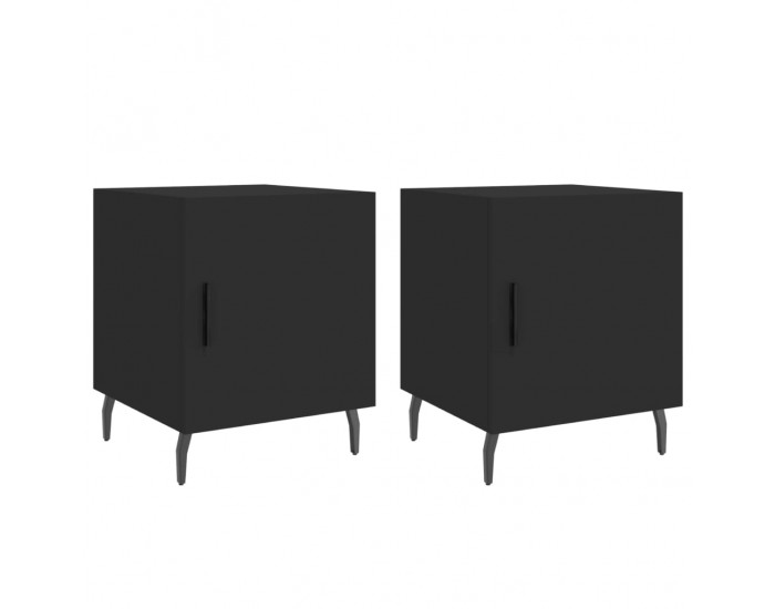 Sonata H Нощни шкафчета 2 бр черни 40x40x50 см инженерно дърво