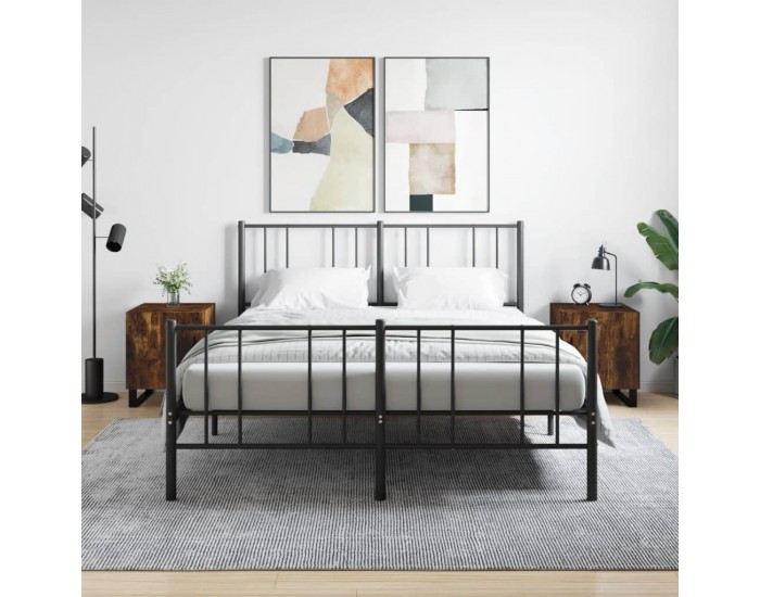 Sonata H Нощни шкафчета 2 бр опушен дъб 40x40x50 см инженерно дърво