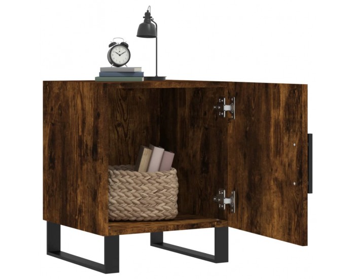 Sonata H Нощни шкафчета 2 бр опушен дъб 40x40x50 см инженерно дърво