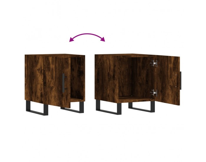Sonata H Нощни шкафчета 2 бр опушен дъб 40x40x50 см инженерно дърво