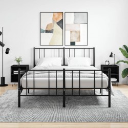 Sonata H Нощни шкафчета 2 бр черни 40x30x50 см инженерно дърво - Noptiere