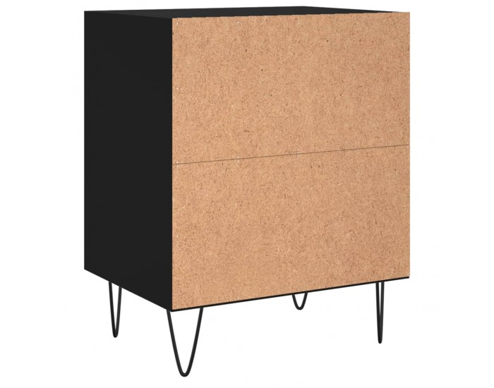 Sonata H Нощни шкафчета 2 бр черни 40x30x50 см инженерно дърво