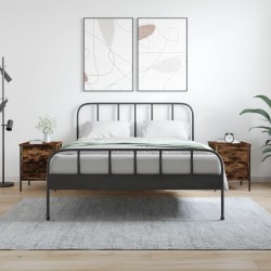 Sonata H Нощни шкафчета 2 бр опушен дъб 40x42x50 см инженерно дърво - Noptiere
