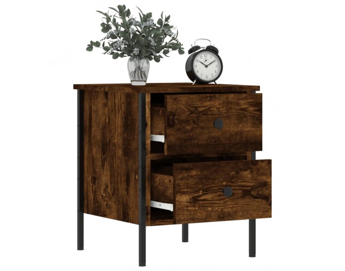 Sonata H Нощни шкафчета 2 бр опушен дъб 40x42x50 см инженерно дърво