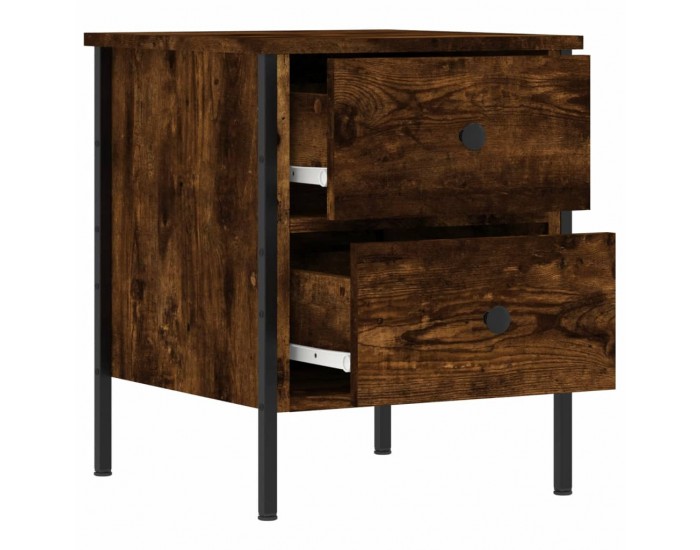 Sonata H Нощни шкафчета 2 бр опушен дъб 40x42x50 см инженерно дърво