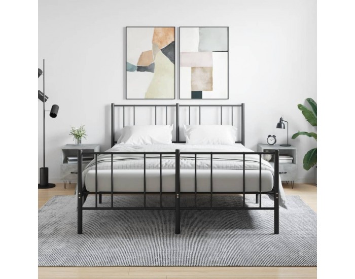 Sonata H Нощни шкафчета 2 бр бетонно сиво 40x35x47,5 см инженерно дърво