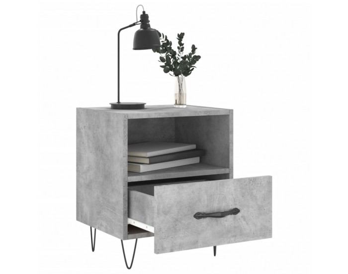 Sonata H Нощни шкафчета 2 бр бетонно сиво 40x35x47,5 см инженерно дърво