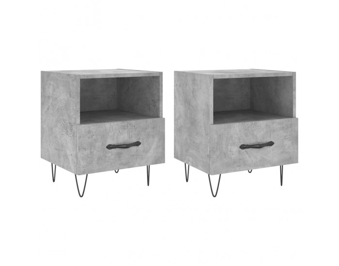 Sonata H Нощни шкафчета 2 бр бетонно сиво 40x35x47,5 см инженерно дърво