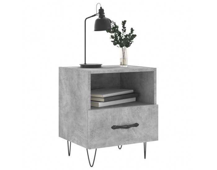 Sonata H Нощни шкафчета 2 бр бетонно сиво 40x35x47,5 см инженерно дърво
