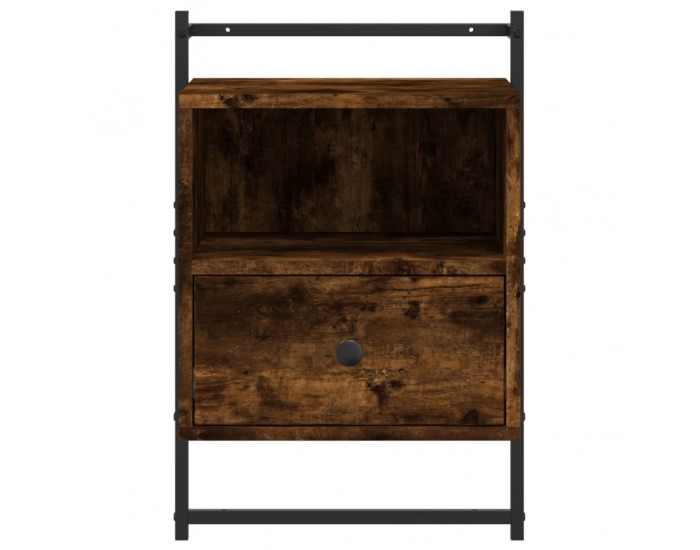 Sonata H Нощно шкафче стенно 2 бр опушен дъб 40x30x61 см инженерно дърво