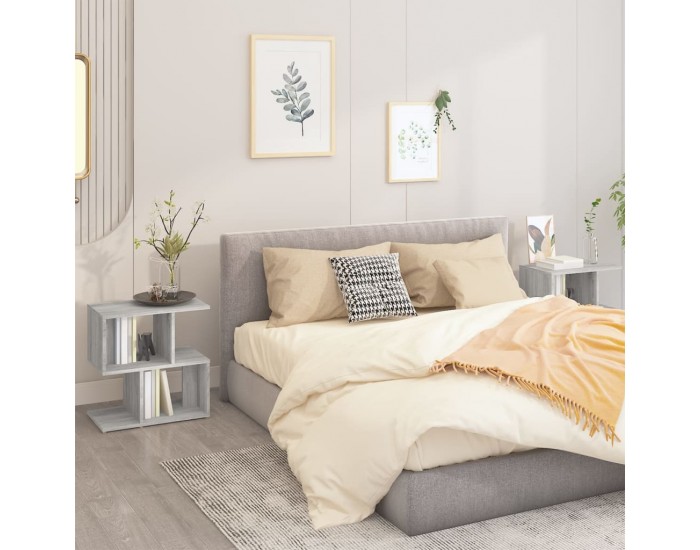 Sonata H Нощни шкафчета 2 бр сив сонома 50x30x51,5 см инженерно дърво