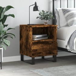Sonata H Нощно шкафче опушен дъб 40x35x50 см инженерно дърво - Noptiere