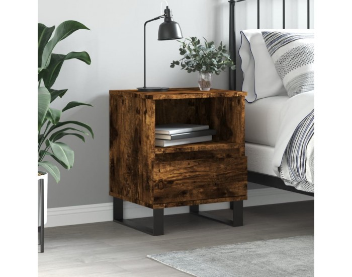 Sonata H Нощно шкафче опушен дъб 40x35x50 см инженерно дърво