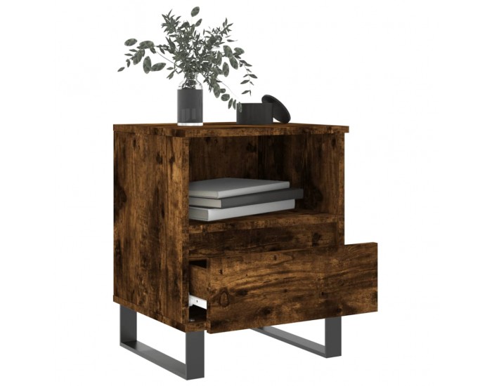 Sonata H Нощно шкафче опушен дъб 40x35x50 см инженерно дърво
