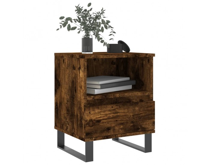 Sonata H Нощно шкафче опушен дъб 40x35x50 см инженерно дърво