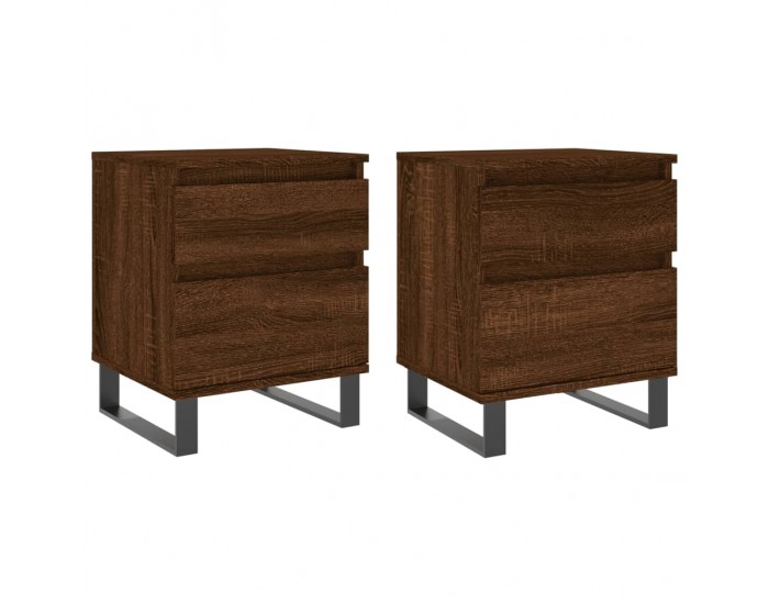Sonata H Нощни шкафчета 2 бр кафяв дъб 40x35x50 см инженерно дърво