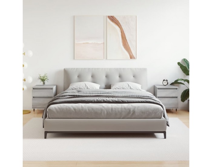 Sonata H Нощни шкафчета 2 бр сив сонома 40x35x50 см инженерно дърво