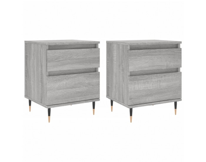 Sonata H Нощни шкафчета 2 бр сив сонома 40x35x50 см инженерно дърво