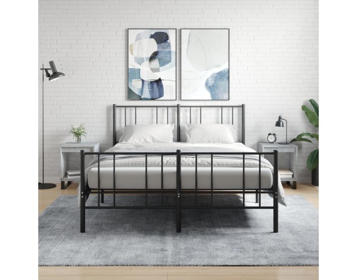 Sonata H Нощни шкафчета 2 бр бетонно сив 40x35x50 см инженерна дървесина