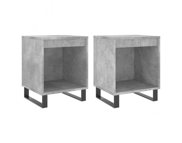 Sonata H Нощни шкафчета 2 бр бетонно сив 40x35x50 см инженерна дървесина