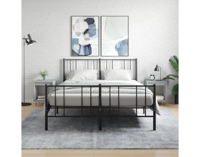 Sonata H Нощни шкафчета 2 бр сив сонома 40x35x50 см инженерно дърво