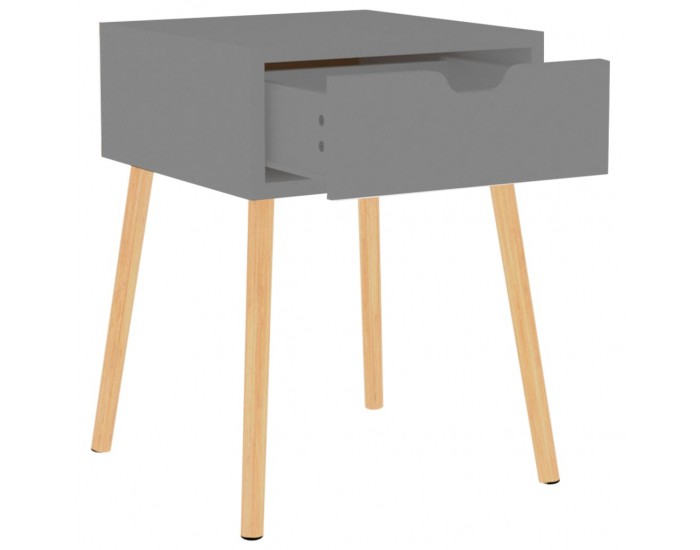 Sonata H Нощни шкафчета, 2 бр, сиви, 40x40x56 см, инженерно дърво