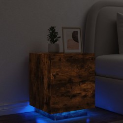 Sonata H Нощно шкафче с LED осветление, опушен дъб, инженерно дърво - Noptiere