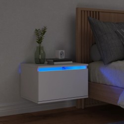 Sonata H Нощно шкафче за стена с LED осветление, бяло - Noptiere