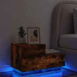 Sonata H Нощно шкафче с LED осветление, опушен дъб, 70x36x40,5 см - Noptiere