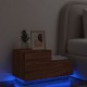 Sonata H Нощно шкафче с LED осветление, кафяв дъб, 70x36x40,5 см