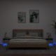 Sonata H Нощни шкафчета с LED осветление, 2 бр, бетонно сив, 40x39x37 см