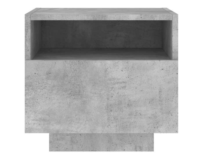 Sonata H Нощни шкафчета с LED осветление, 2 бр, бетонно сив, 40x39x37 см