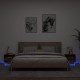 Sonata H Нощни шкафчета с LED осветление, 2 бр, опушен дъб, 40x39x37 см