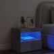Sonata H Нощно шкафче с LED осветление, бетонно сив, 50x40x45 см