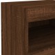 Sonata H Нощни шкафчета с LED осветление, 2 бр, кафяв дъб, 50x40x45 см