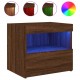 Sonata H Нощни шкафчета с LED осветление, 2 бр, кафяв дъб, 50x40x45 см