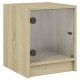 Sonata H Нощни шкафчета със стъклени врати 2 бр дъб сонома 35x37x42 см