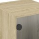 Sonata H Нощни шкафчета със стъклени врати 2 бр дъб сонома 35x37x42 см