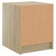 Sonata H Нощни шкафчета със стъклени врати 2 бр дъб сонома 35x37x42 см