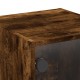 Sonata H Нощно шкафче със стъклена врата опушен дъб 35x37x35 см