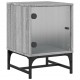Sonata H Нощно шкафче със стъклена врата сив сонома 35x37x50 см