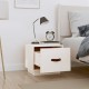 Sonata H Нощни шкафчета, 2 бр, бели, 40x34x35 см, борово дърво масив