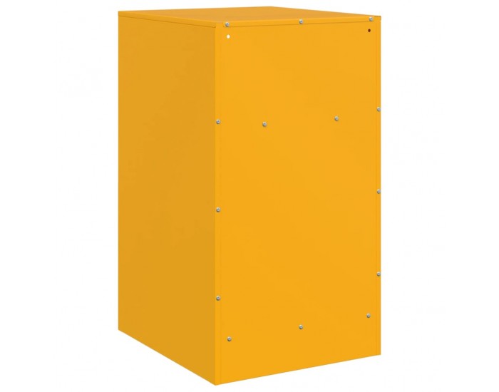 Sonata H Нощни шкафчета 2 бр горчица жълто 34,5x39x62 см стомана