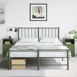 Sonata H Нощни шкафчета 2 бр маслиненозелени 34,5x39x62 см стомана - Noptiere