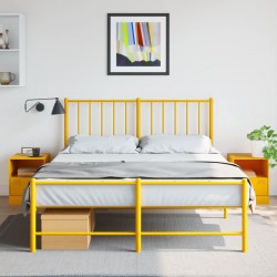 Sonata H Нощни шкафчета 2 бр горчица жълто 34,5x39x44 см стомана - Noptiere