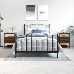 Sonata H Нощни шкафчета 2 бр кафяв дъб 40x42x56 см инженерно дърво - Noptiere