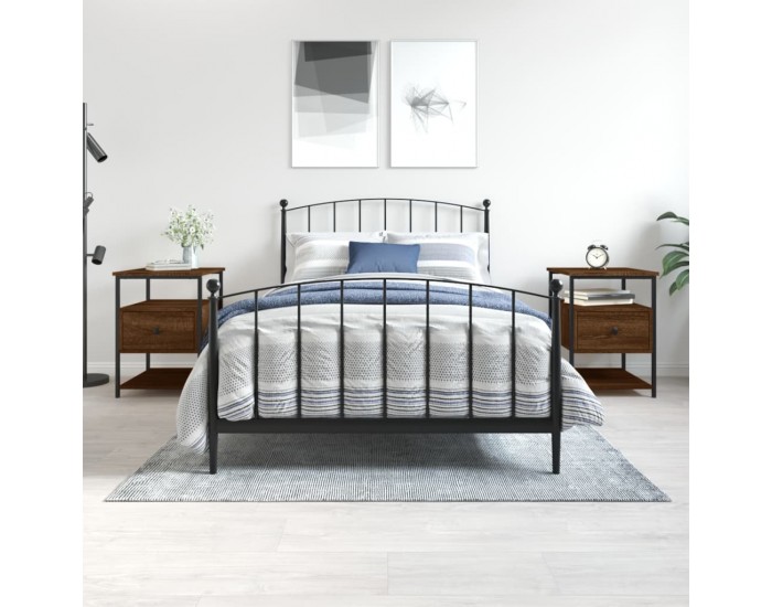 Sonata H Нощни шкафчета 2 бр кафяв дъб 40x42x56 см инженерно дърво