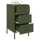 Sonata H Нощно шкафче, маслиненозелено, 36x39x68 см, стомана
